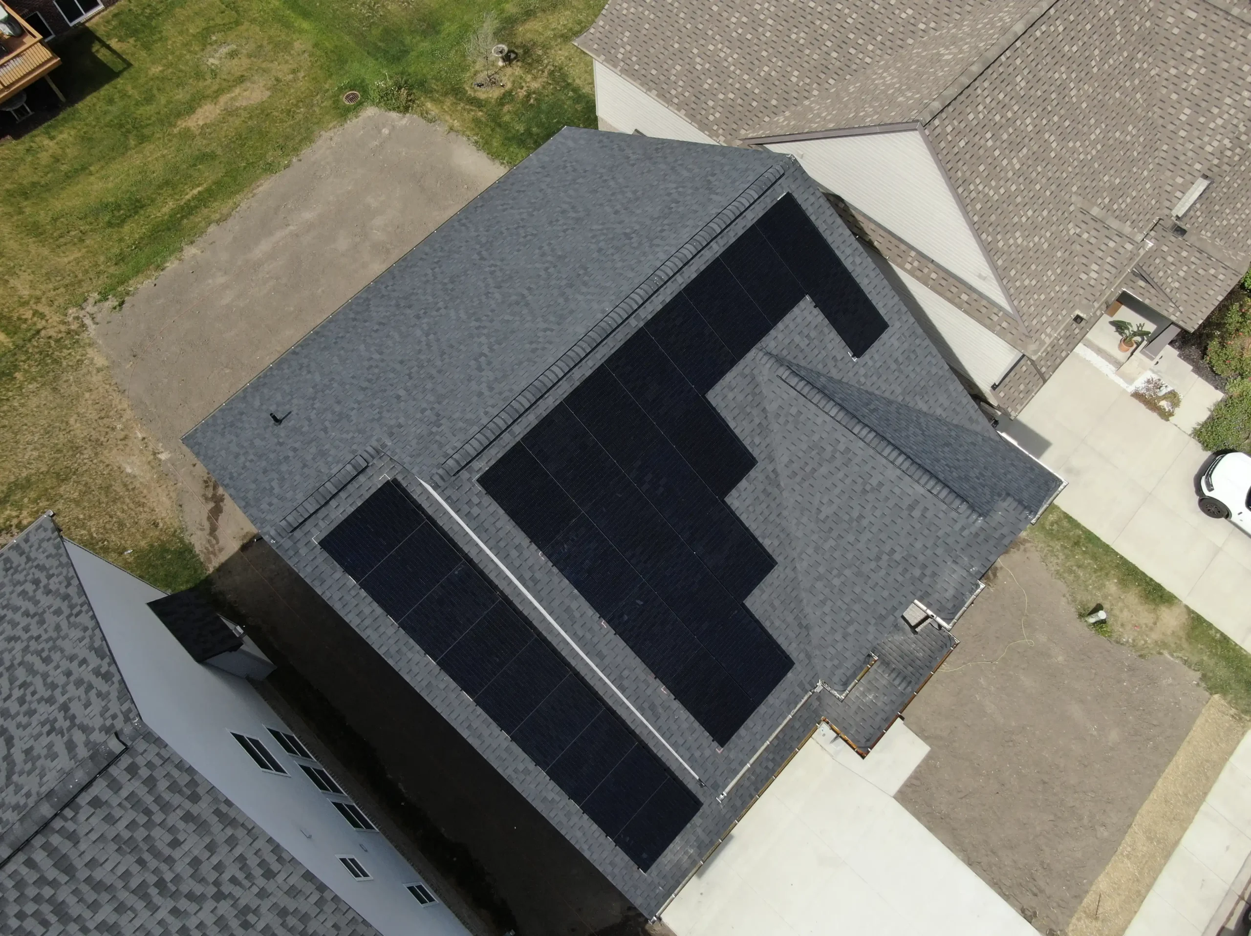 large solar panel group on residential home scaled
