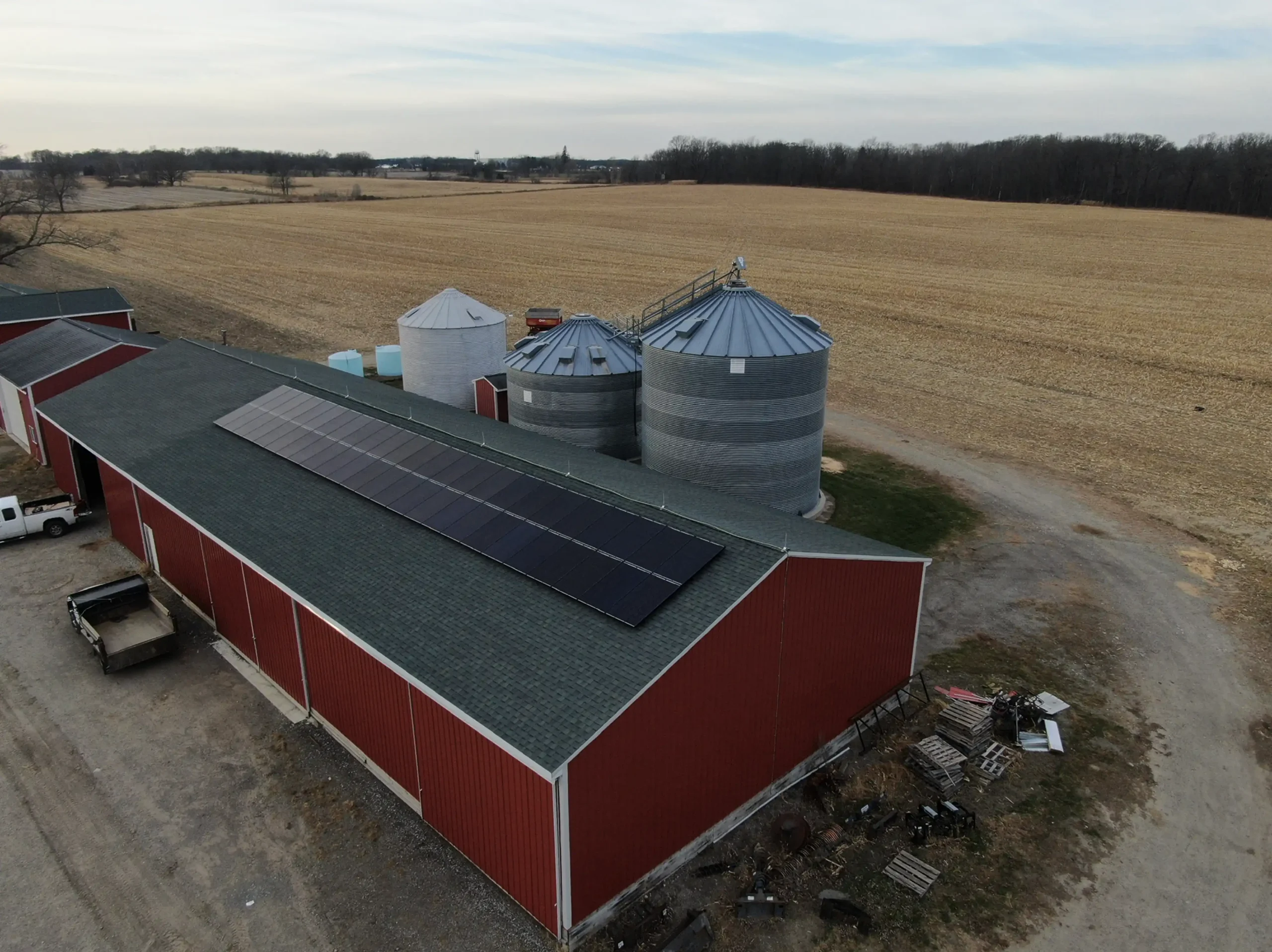 solar panel on barn roof scaled
