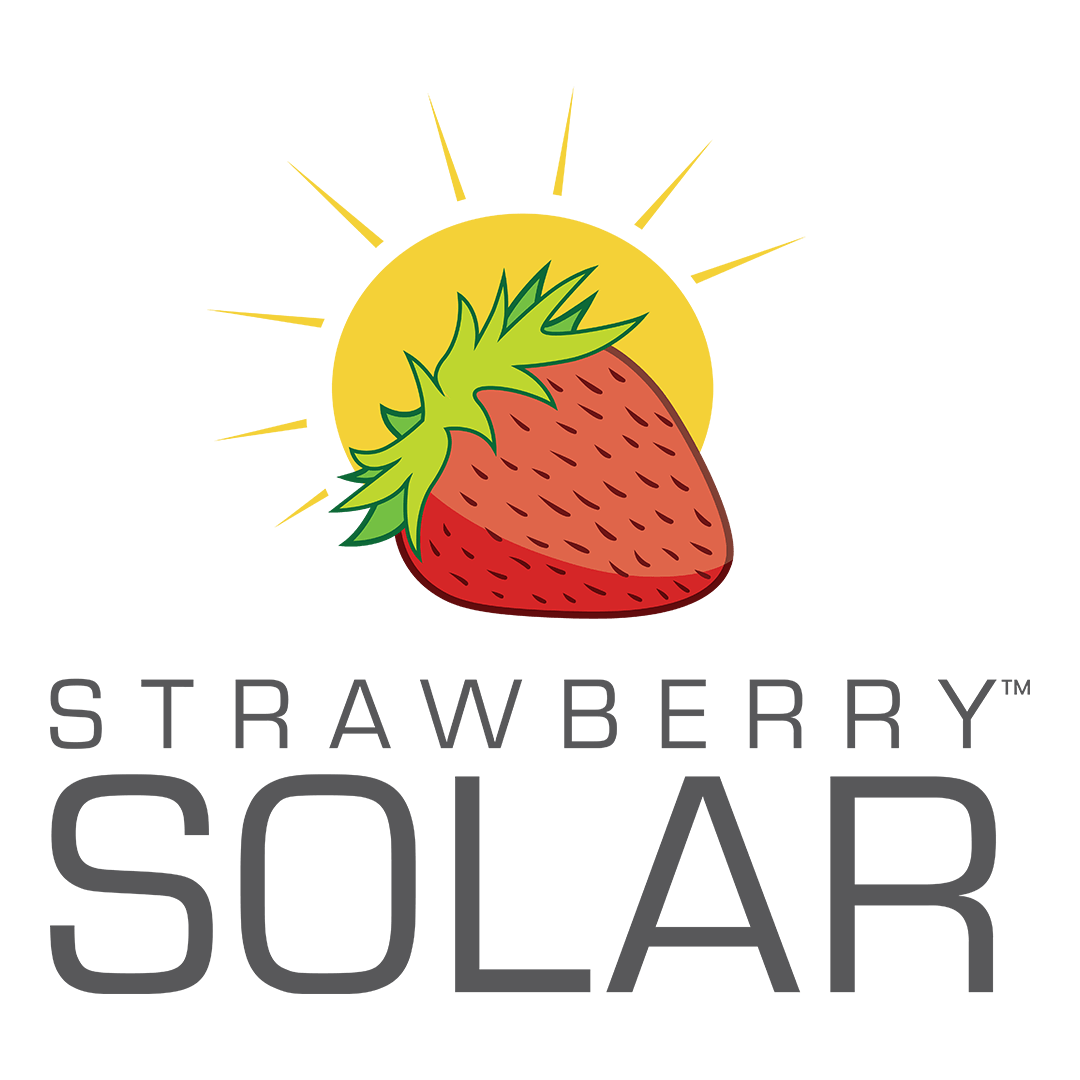 strawberry solar logo dark square